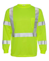 Kishigo Unisex Long Sleeve Class 3 Safety T-Shirt