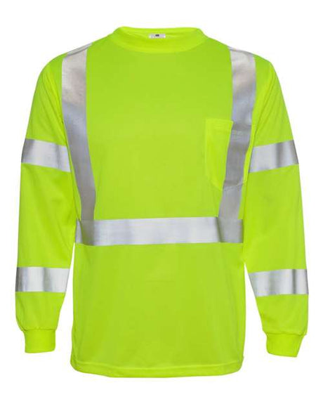 Kishigo Unisex Long Sleeve Class 3 Safety T-Shirt