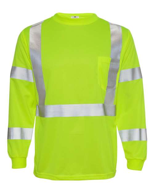 Kishigo Unisex Long Sleeve Class 3 Safety T-Shirt
