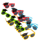 Kids Graduation Multicolor Plastic Novelty Sunglasses – 5" x 3", Pack of 12