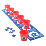 6 Ft. 9" x 15 1/2" Patriotic Bucket & Bean Bag Toss Game Set 13 Pieces
