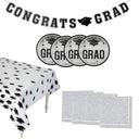 102 Piece Graduation Party Solid Color Dessert Disposable Tableware Kit for 50 Guests