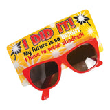 5 1/4" x 2" I Did It Graduation Plastic Novelty Sunglasses with Card for 12