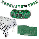 102 Piece Graduation Party Solid Color Dessert Disposable Tableware Kit for 50 Guests