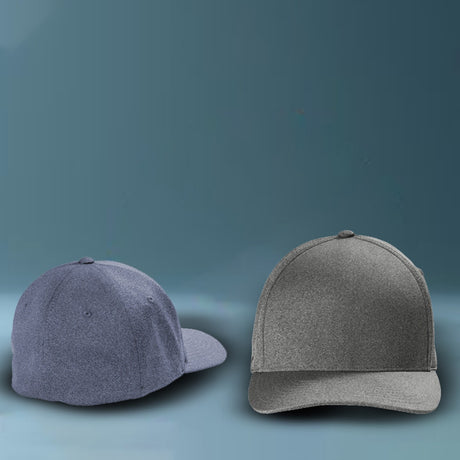 Port Authority® Flexfit Melange Unipanel Cap Structured Mid Profile Seamless Front Stretch Fit