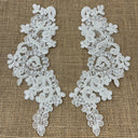 Beaded Floral Lace Applique