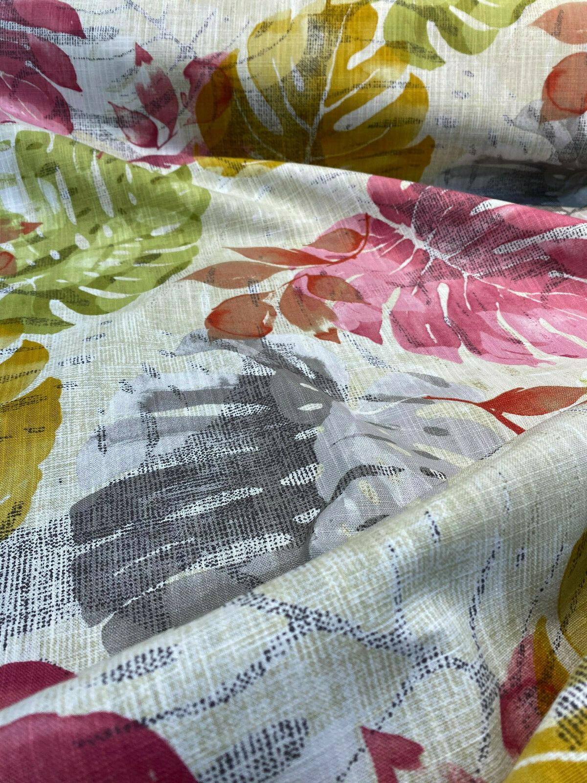 Golding In The Tropics Cotton Duck Fabric - Tropical Spring Print, 54" Width (1 Yard)