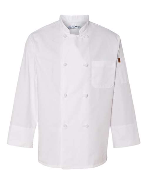 Eight Knot Button Chef Coat with Thermometer Pocket