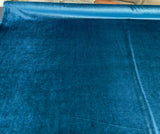 Exclusive Velveteen Polyester Fabric - Teal Turquoise, Velveteen, 60" Width (1 Yard)