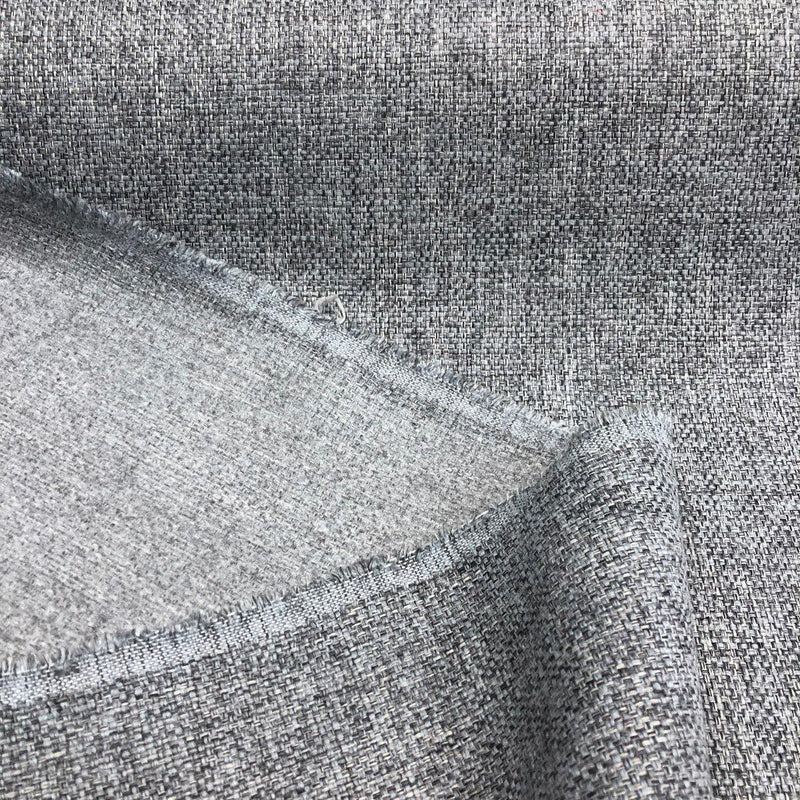 Callamezzo Steel Chenille Fabric - Shabby Chic Basketweave, 56" Width (1 Yard)
