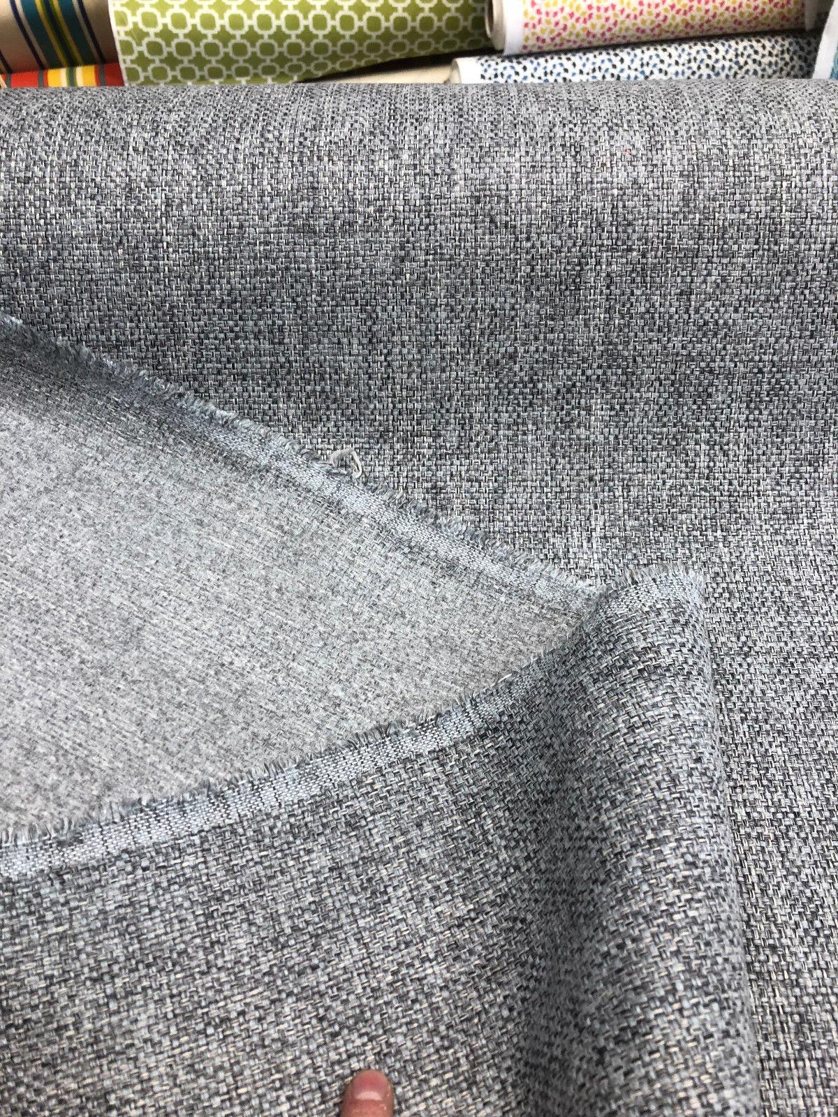 Callamezzo Steel Chenille Fabric - Shabby Chic Basketweave, 56" Width (1 Yard)