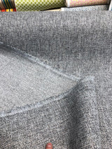 Callamezzo Steel Chenille Fabric - Shabby Chic Basketweave, 56" Width (1 Yard)