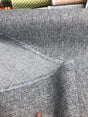 Callamezzo Steel Chenille Fabric - Shabby Chic Basketweave, 56" Width (1 Yard)