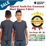 Next Level® Apparel Youth CVC Crewneck Short Sleeve T-Shirt