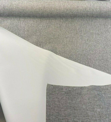 Gray Linen Blackout Polyester Fabric - Gray, 54" Width (1 Yard)