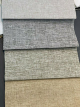Gray Linen Blackout Polyester Fabric - Gray, 54" Width (1 Yard)