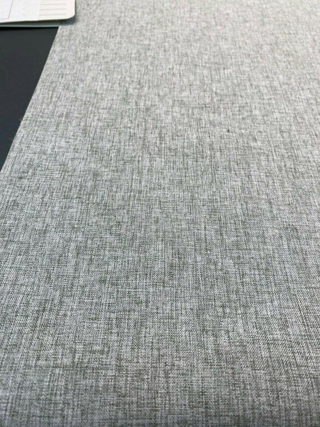 Gray Linen Blackout Polyester Fabric - Gray, 54" Width (1 Yard)