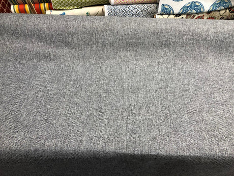 Callamezzo Steel Chenille Fabric - Shabby Chic Basketweave, 56" Width (1 Yard)
