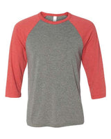Bella + Canvas Unisex Three-Quarter Sleeve Baseball Tee