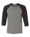 Bella + Canvas Unisex Three-Quarter Sleeve Baseball Tee