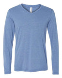BELLA + CANVAS® Unisex Long Sleeve V-Neck Tee 3.8 oz Tri-Blend Retail Fit