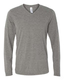 BELLA + CANVAS® Unisex Long Sleeve V-Neck Tee 3.8 oz Tri-Blend Retail Fit
