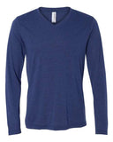 BELLA + CANVAS® Unisex Long Sleeve V-Neck Tee 3.8 oz Tri-Blend Retail Fit
