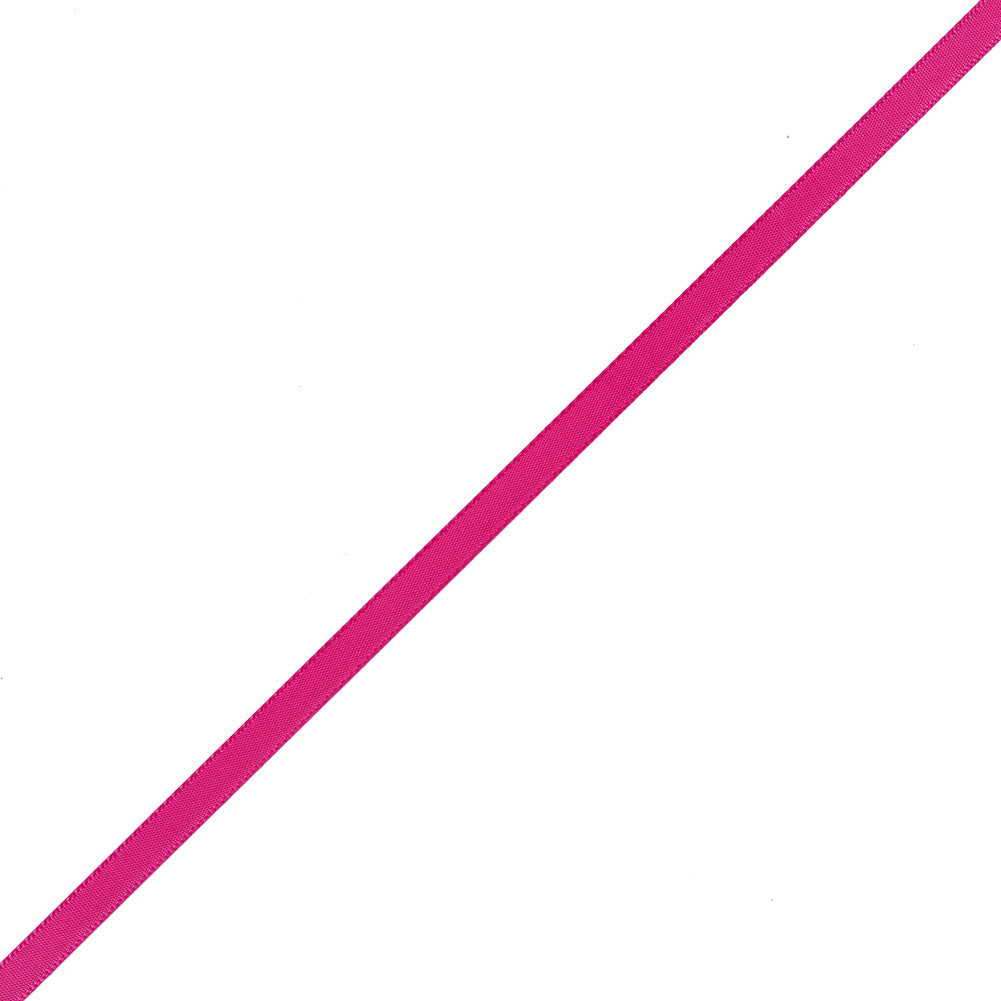 1/4" Shocking Pink Single Face Satin Ribbon