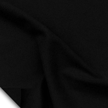 Encore Synthetic Velour Fabric - Black Opaque, 64" Width, 22 Oz (By The Yard)