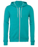BELLA + CANVAS® Unisex Full Zip Sponge Fleece Hoodie 8 oz Cotton Poly Blend