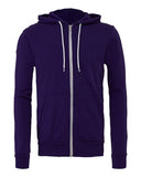 BELLA + CANVAS® Unisex Full Zip Sponge Fleece Hoodie 8 oz Cotton Poly Blend
