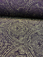 Medellin Damask Upholstery Fabric - Purple Gold Damask, 58" Width (1 Yard)