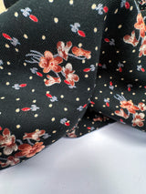 Printed Floral Wool Blend Twill
