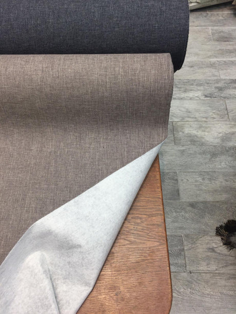 Hudson Dolphin Beige Upholstery Fabric - Beige, 57" Width, Strong Felt Like Backing (1 Yard)