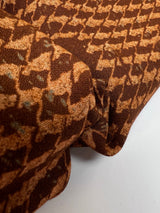 Wool Houndstooth Brown Beige