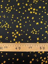 Polyester Printed Black Yellow Fabric