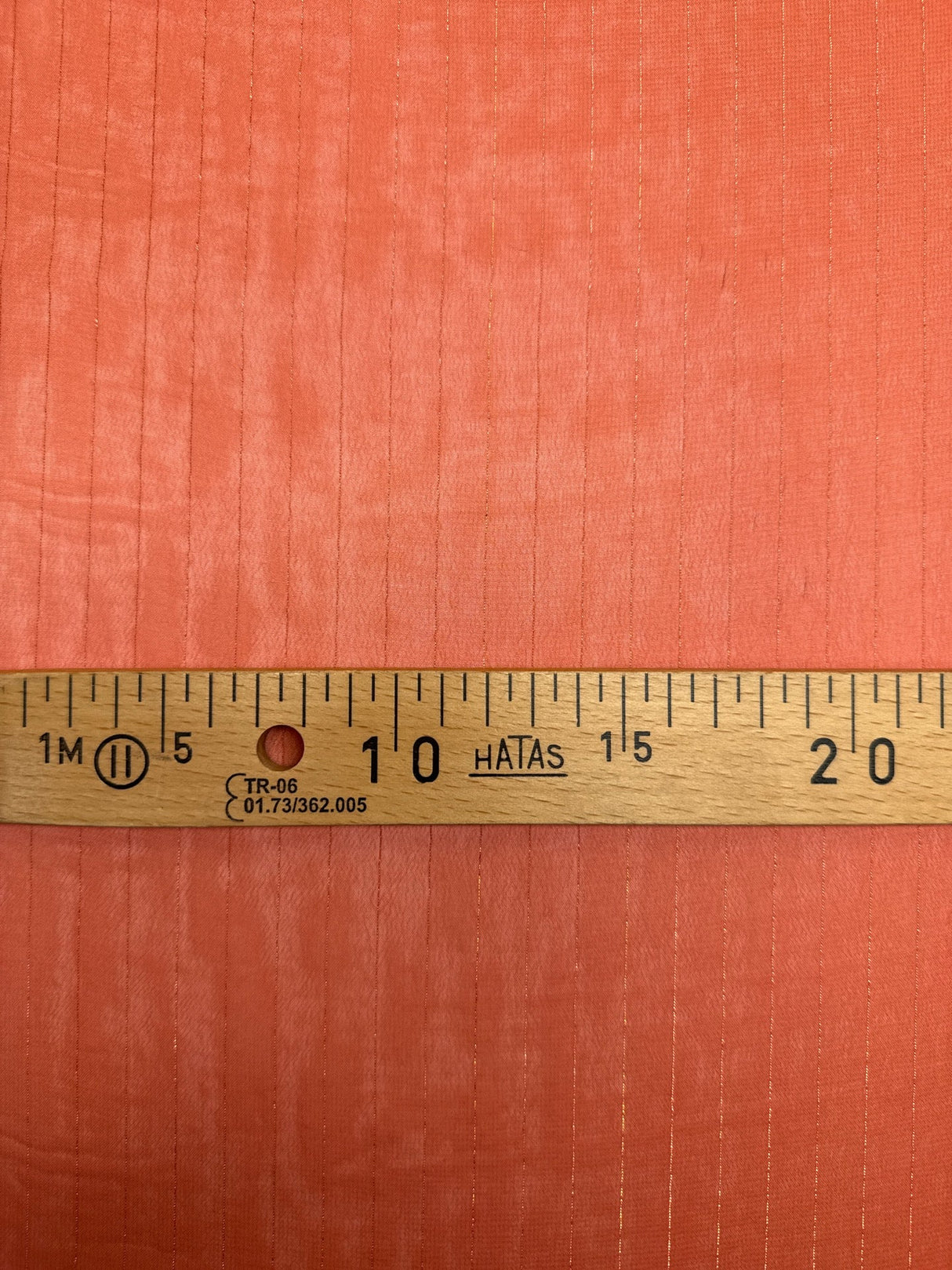 Orange Polyester Lurex Chiffon