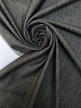 Wool Cotton Woven Melange Gray