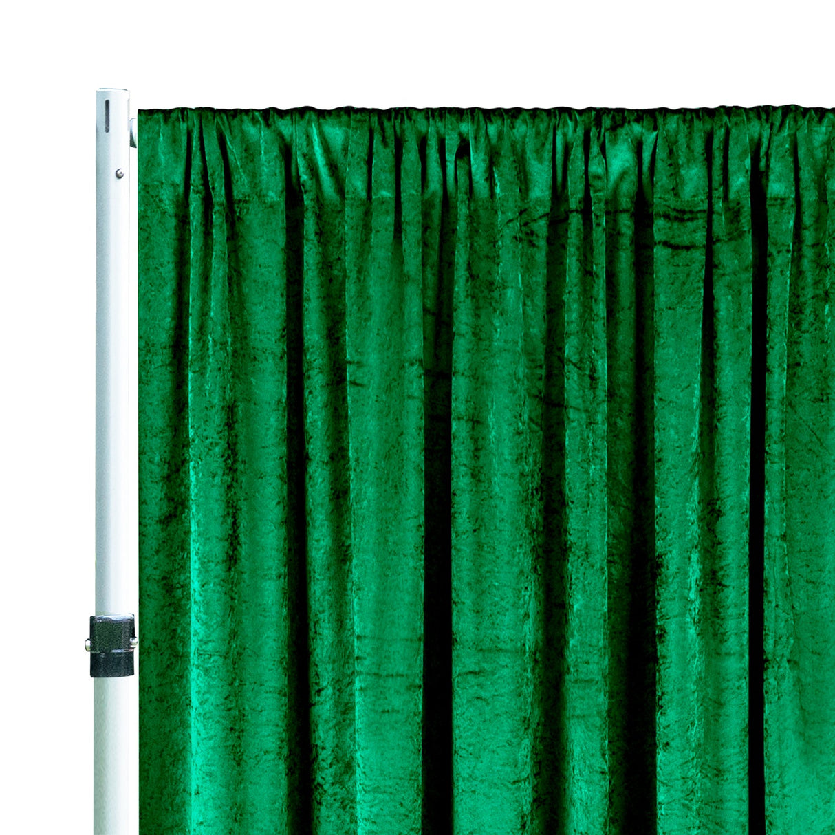 Velvet Backdrop Drape Panel 16 ft x 57 in Emerald Green