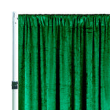 Velvet Backdrop Drape Panel 16 ft x 57 in Emerald Green