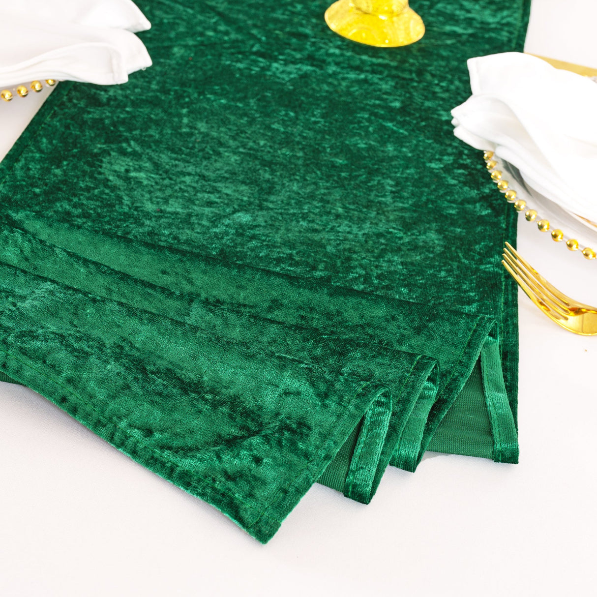 Velvet Table Runner 13x108 Emerald Green