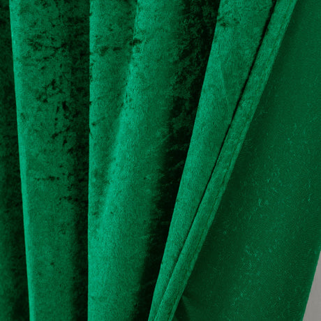 Velvet Backdrop Drape Panel 14 ft x 57 in Emerald Green