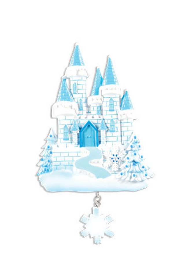 6 Inch Ice Castle Customizable Ornament