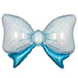 Baby Boy Polka Dot Blue Bow Foil Balloon