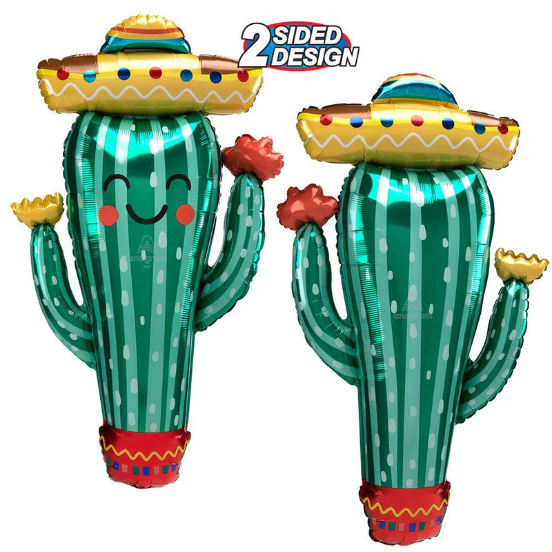 Foil Balloon Fiesta Cactus 38 Inch
