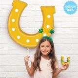 Foil Balloon Golden Horseshoe