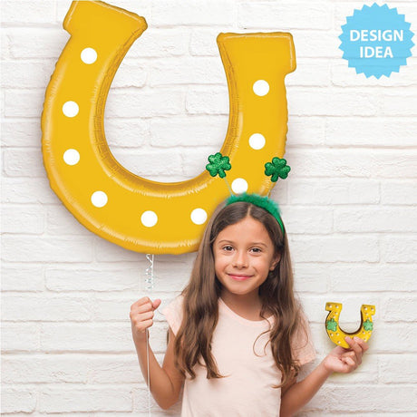 Foil Balloon Golden Horseshoe
