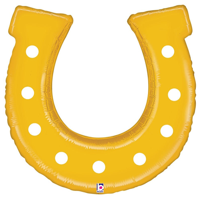 Foil Balloon Golden Horseshoe