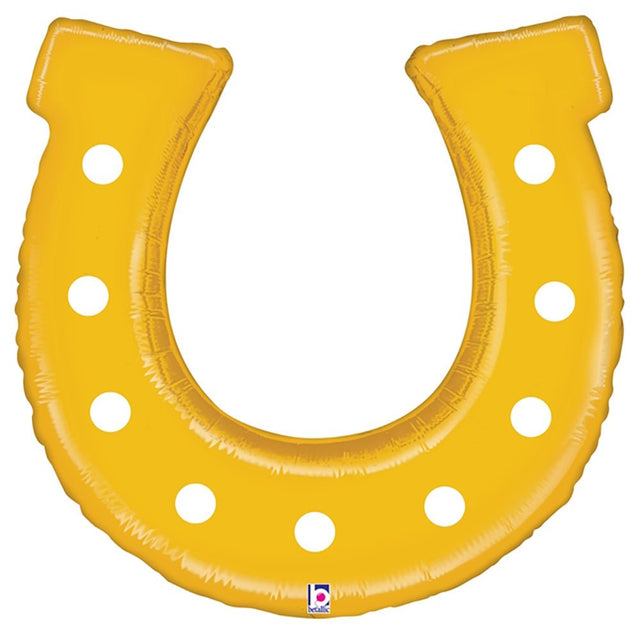 Foil Balloon Golden Horseshoe
