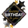 Foil Balloon Happy Birthday Metallic Diamond Stars